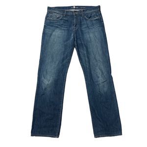 7 For All Mankind Dark Straight Leg Jeans Size 34